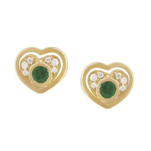 EMERALD  EARRING _ EE 17